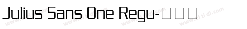 Julius Sans One Regu字体转换